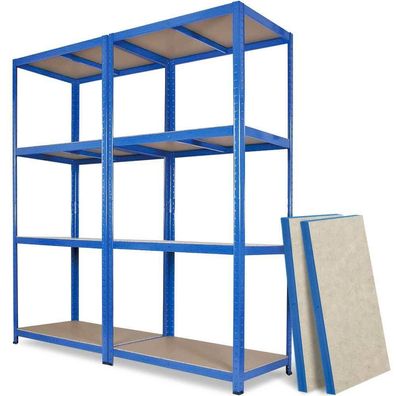 Schwerlastregal, BxTxH 1800x500x1800 mm, Tragkraft 265 kg/ Boden, blau RAL 5010