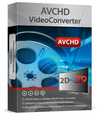 AVCHD Video Converter-Umwandlung, Bearbeitung, Konvertierung für über 50 Formate
