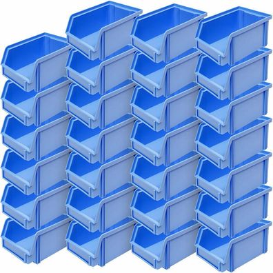 27x Sichtbox"CLASSIC" FB 4, LxBxH 230/200x140x122 mm, Inhalt 3,7 Liter, blau