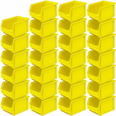 27x Sichtbox"CLASSIC" FB 4, LxBxH 230/200x140x122 mm, Inhalt 3,7 Liter, gelb