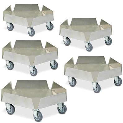 5x Fassroller, Außen Ø 512 mm, Innen Ø 420 mm, Höhe 200 mm, Trg 250 kg