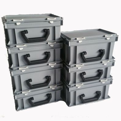 7-teiliges Kunststoffkoffer-Set, 3x 300 x 200 x 150 mm, 4x 300 x 200 x 120 mm