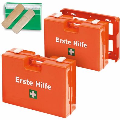 Erste-Hilfe Set, 2x Erste-Hilfe-Koffer Inhalt nach DIN13157 u. 1 Pflasterspender