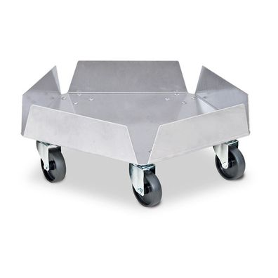 Fassroller aus Alu, außen/ innen Ø 512/420 mm, schwar. Kunststoffräder, Trg 250 kg