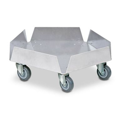 Fassroller aus Alu, Ø 510 mm, verz. Lenkrollen, Polyurethanlauffläche, Trg 250 kg