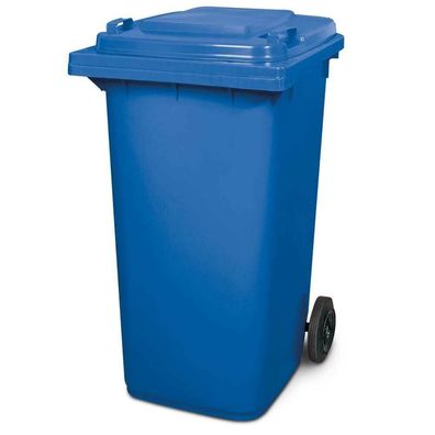 Mülltonne, Inhalt 240 Liter, HxBxT 1075 x 580 x 730 mm, Farbe blau