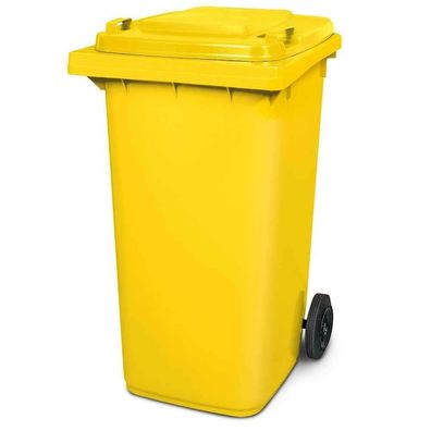 Mülltonne, Inhalt 240 Liter, HxBxT 1075 x 580 x 730 mm, Farbe gelb
