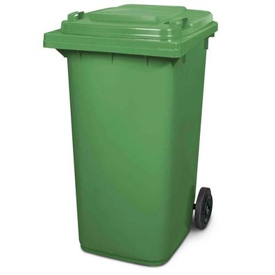Mülltonne, Inhalt 240 Liter, HxBxT 1075 x 580 x 730 mm, Farbe grün