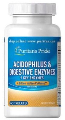 Puritans Pride Acidophilus & Digestive Enzymes 60 Tabs