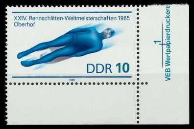 DDR 1985 Nr 2923 postfrisch ECKE-URE X09B0DE