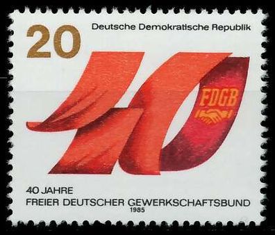 DDR 1985 Nr 2951 postfrisch SB2C082