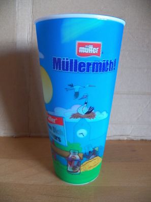 Trinkbecher MüllermilchTrimm Dich Parcours 3D Hologram für ca. 0,3L