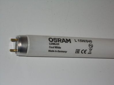 Starter + Osram L 15w/840 LumiLux Cool White Made in Germany EAC CE 44 45 cm Lampe