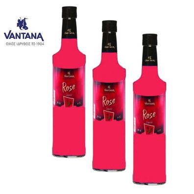 Vantana Liqueur Rose 3x 700ml Rosenlikör aus Patras
