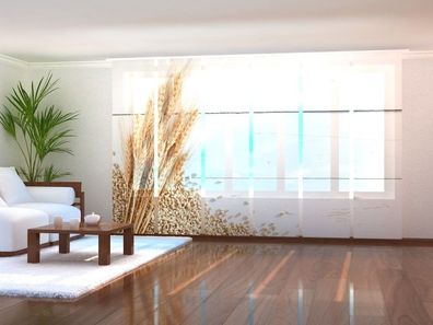 Schiebegardine "Weizen" Flächenvorhang Gardine Vorhang mit 3D Fotomotiv