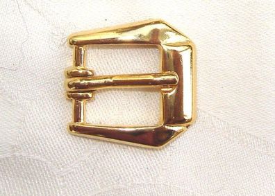 kleine Gürtelschließe 2,2x2,3 cm Metall hell goldfarben glänzend