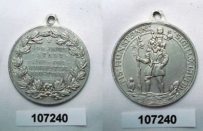 Bronze Medaille Albert König von Sachsen "Einigkeit macht stark" um 1900