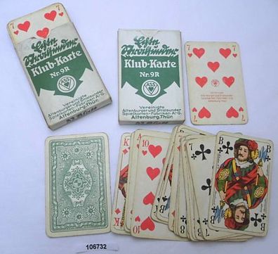 2 x Echte Stralsunder Klub-Karte Nr.9R Altenburger Spielkartenfabriken um 1940