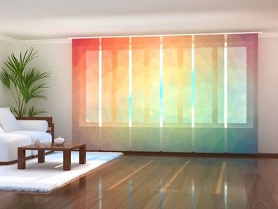 Schiebegardine "Regenbogen Abstraktion 2" Flächenvorhang Gardine mit 3D Fotomotiv