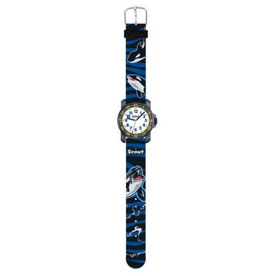 Scout Kinder Uhr Lernuhr Action Boys blau und schwarz 280376009