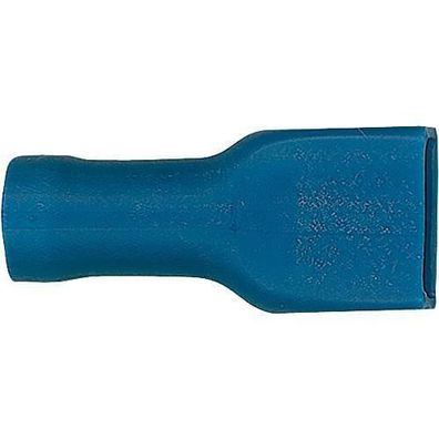 Flachsteckhülsen, Kabelschuhe , vollisoliert blau bis 2,5 mm² 6,3 mm x 0,8 mm