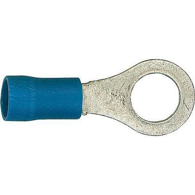 Kabelschuh in Ringform isoliert, bis 2,5 mm², Farbe blau, Ringoesen