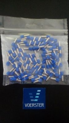 Aderendhülsen, mit Isolierung 2,5 mm² 100 Stück blau