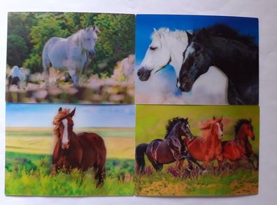 3 D Ansichtskarte Pferde Pferd Postkarte Wackelkarte Hologrammkarte Tier Tiere