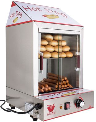 Beeketal Hot Dog Steamer Erhitzer Wurstkocher Würstchenwärmer Brötchenwärmer