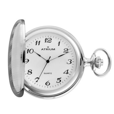ATRIUM Uhr Taschenuhr silber/ weiß Edelstahl A19-80