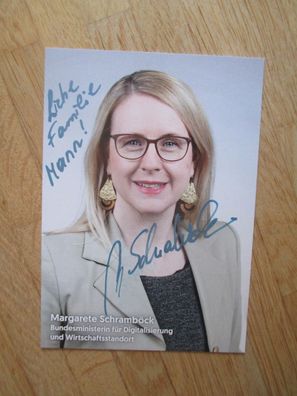 Österreich ÖVP Bundesministerin Dr. Margarete Schramböck - handsigniertes Autogramm!