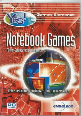 Notebook Games (PC, 2005, DVD-Box) 37 Vollversionen - akzeptabler Zustand