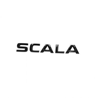 Original Skoda Scala Schriftzug schwarz Emblem Buchstaben Blackline Logo