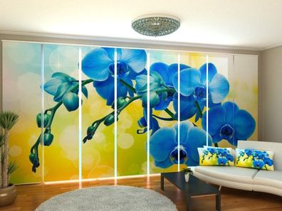 Schiebegardine "Königliche Orchidee" Flächenvorhang Gardine Vorhang mit Fotomotiv