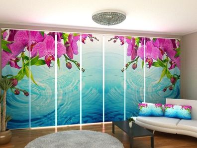 Schiebegardine "Auffällige Orchidee" Flächenvorhang Gardine Vorhang mit 3D Druckmotiv