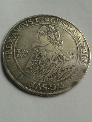 Silber Taler 1633 Osnabrück Taler 30. jähriger Krieg Gustav II: Adolph von Schweden