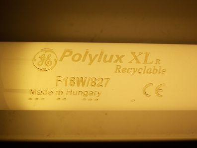 PolyLux XL Recyclable F18w/827 Made in Hungary CE Neon Tube Röhre Lampe 59 60 61 cm