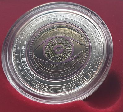Österreich 25 Euro Silber Niob Münze Der Gläserne Mensch 2020 Handgehoben