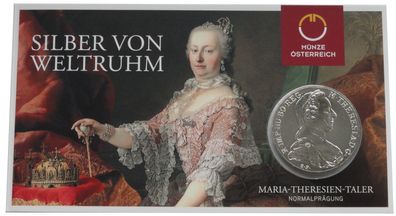 Österreich Maria Theresia Taler Silber 1780 NP im Blister
