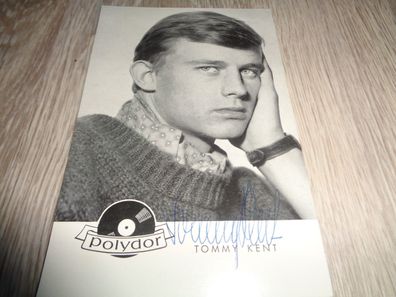 Autogrammkarte -Tommy Kent - Signiert