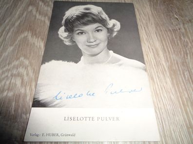 Autogrammkarte -Liselotte Pulver - Signiert
