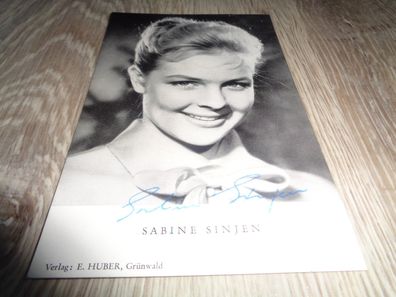 Autogrammkarte -Sabine Sinjen- Signiert