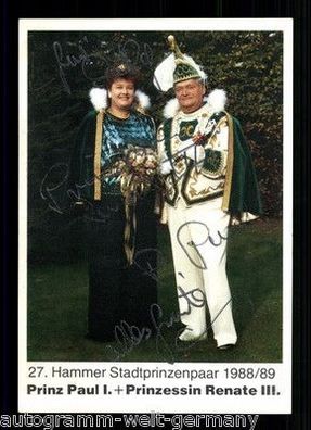 Prinz Paul, Prinzessin Renate Autogrammkarte Original Signiert + 68624