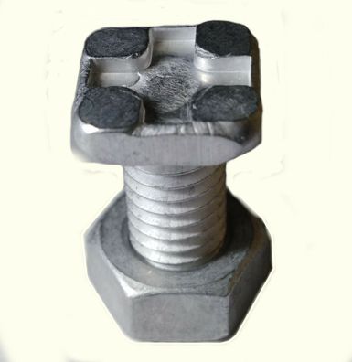 20St Alu Flachkopfschrauben Gewächshaus M6 x 16 Vierkant Schrauben mit Mutter