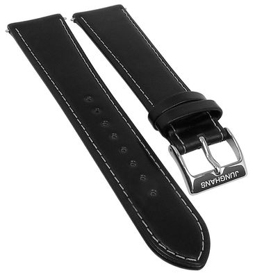 Junghans Meister | Uhrenarmband 21mm Leder schwarz | 027/4525