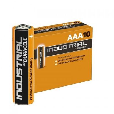 Duracell Industrial Alkaline Batterie Micro AAA 1,5 Volt im 10er Pack