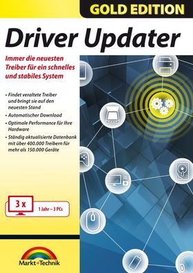 Driver Updater Gold Edition - Treiber aktualisieren 3er Lizenz-Download Version