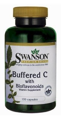 Swanson Buffered Vitamin C With Bioflavonoids 100 capsules x 500 Mg