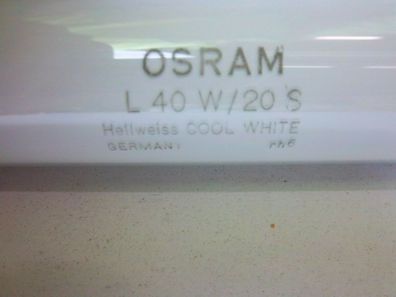 Osram - L 40 w / 20 S Hellweiss COOL WHITE Germany rh6 L40w/20 S Laenge 121 cm