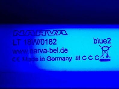 Starter + NARVA LT 18w/0182 blue2 18 w 0182 blau2 NARWA blaue Lampe Röhre 60 cm